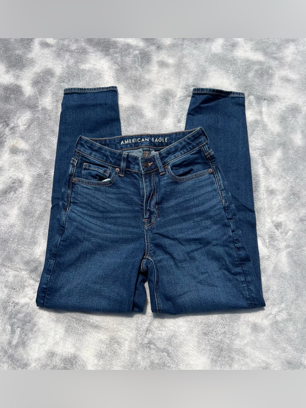 American Eagle Dark Wash Straight Stretch Jeans